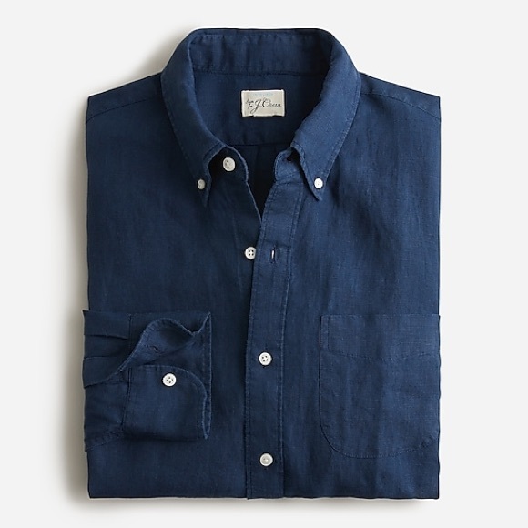 J. Crew Other - Baird McNutt Irish linen shirt NWOT navy blue size Large slim